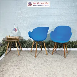 صندلی چوبی ایفلی مدرن مدل صدف دسته دار سهیل (صندلی فایبرگلاس نشکن)