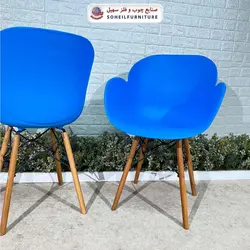 صندلی چوبی ایفلی مدرن مدل صدف دسته دار سهیل (صندلی فایبرگلاس نشکن)