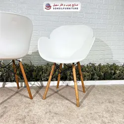 صندلی چوبی ایفلی مدرن مدل صدف دسته دار سهیل (صندلی فایبرگلاس نشکن)