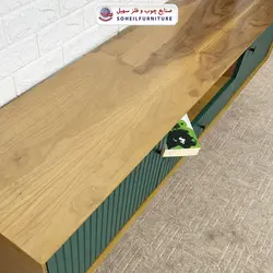 میز تلویزیون مدرن چوب و MDF مدل 104 سهیل (روکش طبیعی چوب بلوط)