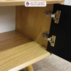میز تلویزیون مدرن چوب و MDF مدل 104 سهیل (روکش طبیعی چوب بلوط)