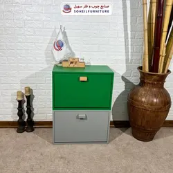 جاکفشی داشبوردی روکش چوب بلوط یک طبقه مدرن تمام ام دی اف MDF سهیل