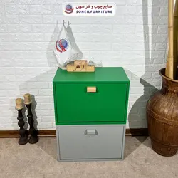 جاکفشی داشبوردی روکش چوب بلوط یک طبقه مدرن تمام ام دی اف MDF سهیل