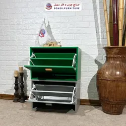 جاکفشی داشبوردی روکش چوب بلوط یک طبقه مدرن تمام ام دی اف MDF سهیل