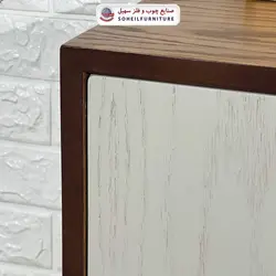 جاکفشی داشبوردی بغل بازشو روکشی سهیل (روکش طبیعی چوب بلوط)