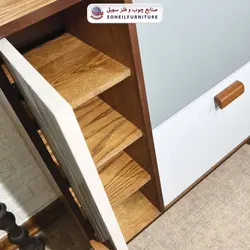 جاکفشی داشبوردی بغل بازشو روکشی سهیل (روکش طبیعی چوب بلوط)