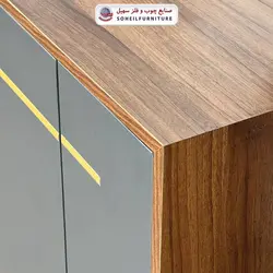 جاکفشی مگنتی مدرن تمام ام دی اف MDF مدل لت پروفیلی سهیل( جاکفشی طوسی)