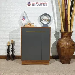 جاکفشی مگنتی مدرن تمام ام دی اف MDF مدل لت پروفیلی سهیل( جاکفشی طوسی)