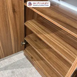 جاکفشی مگنتی مدرن تمام ام دی اف MDF مدل لت پروفیلی سهیل( جاکفشی طوسی)