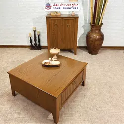 جاکفشی چوب و MDF مدل 141 سهیل (جاکفشی گردویی کرم روکش طبیعی چوب بلوط)