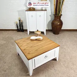 جاکفشی چوب و MDF مدل 141 سهیل (جاکفشی گردویی کرم روکش طبیعی چوب بلوط)