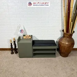 جاکفشی نشیمن دار تمام ام دی اف MDF با روکش سهیل (سه رنگ)