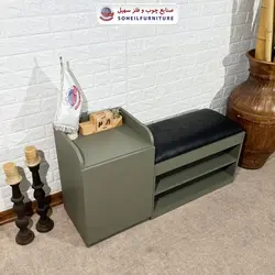 جاکفشی نشیمن دار تمام ام دی اف MDF با روکش سهیل (سه رنگ)