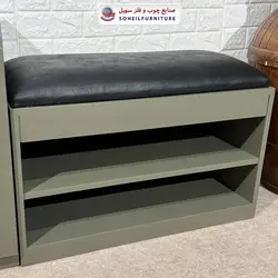 جاکفشی نشیمن دار تمام ام دی اف MDF با روکش سهیل (سه رنگ)
