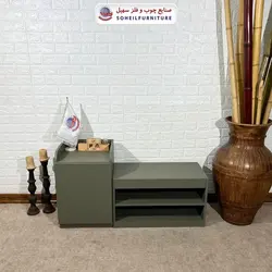 جاکفشی نشیمن دار تمام ام دی اف MDF با روکش سهیل (سه رنگ)