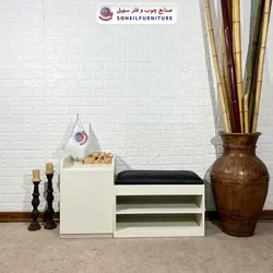 جاکفشی نشیمن دار تمام ام دی اف MDF با روکش سهیل (سه رنگ)