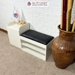 جاکفشی نشیمن دار تمام ام دی اف MDF با روکش سهیل (سه رنگ)