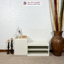 جاکفشی نشیمن دار تمام ام دی اف MDF با روکش سهیل (سه رنگ)