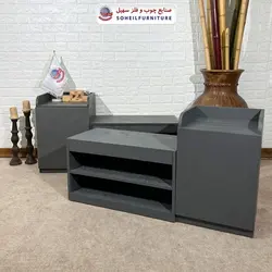 جاکفشی نشیمن دار تمام ام دی اف MDF با روکش سهیل (سه رنگ)