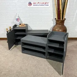 جاکفشی نشیمن دار تمام ام دی اف MDF با روکش سهیل (سه رنگ)