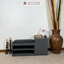 جاکفشی نشیمن دار تمام ام دی اف MDF با روکش سهیل (سه رنگ)