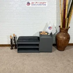 جاکفشی نشیمن دار تمام ام دی اف MDF با روکش سهیل (سه رنگ)