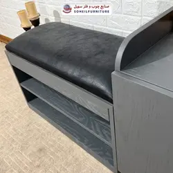 جاکفشی نشیمن دار تمام ام دی اف MDF با روکش سهیل (سه رنگ)