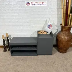 جاکفشی نشیمن دار تمام ام دی اف MDF با روکش سهیل (سه رنگ)
