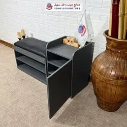 جاکفشی نشیمن دار تمام ام دی اف MDF با روکش سهیل (سه رنگ)
