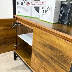 استند کتابخانه MDF و فلز سهیل کمد دار