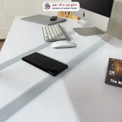 میز تحریر(میز کامپیوتر) MDF و فلز سهیل مدل 776 کتابخانه دار - صنایع چوب و فلز سهیل
