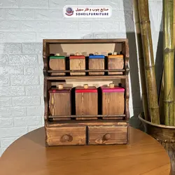 پاسماوری چوبی بزرگ جا ادویه چوبی سهیل - صنایع چوب و فلز سهیل
