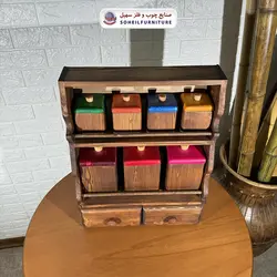 پاسماوری چوبی بزرگ جا ادویه چوبی سهیل - صنایع چوب و فلز سهیل