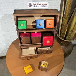 پاسماوری چوبی بزرگ جا ادویه چوبی سهیل - صنایع چوب و فلز سهیل