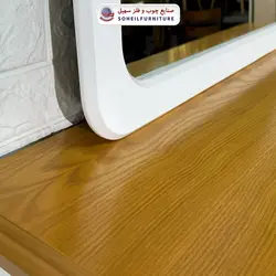 آینه کنسول چوبی کشودار مدرن مدل 140 سهیل(روکش طبیعی چوب بلوط) - صنایع چوب و فلز سهیل