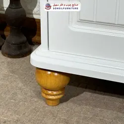 آینه کنسول چوبی کشودار مدرن مدل 140 سهیل(روکش طبیعی چوب بلوط) - صنایع چوب و فلز سهیل