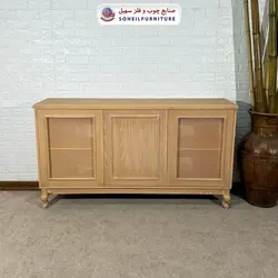 آینه کنسول حصیری چوبی مدرن مدل 142جدید سهیل(روکش طبیعی چوب بلوط) - صنایع چوب و فلز سهیل