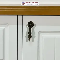 جاکفشی چوب و MDF مدل 140 سهیل (جاکفشی سفید خودرنگ روکش طبیعی چوب بلوط) - صنایع چوب و فلز سهیل