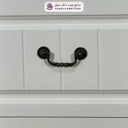 جاکفشی چوب و MDF مدل 140 سهیل (جاکفشی سفید خودرنگ روکش طبیعی چوب بلوط) - صنایع چوب و فلز سهیل