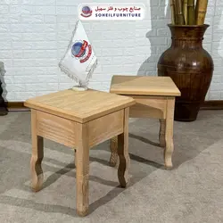 میز بغل مبلی چوبی 142 جدید(روکش طبیعی چوب بلوط) - صنایع چوب و فلز سهیل
