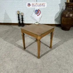 میز عسلی (بغل مبل) چوبی مدل سارینا سهیل (روکش طبیعی چوب) - صنایع چوب و فلز سهیل