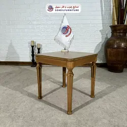 میز عسلی (بغل مبل) چوبی مدل سارینا سهیل (روکش طبیعی چوب) - صنایع چوب و فلز سهیل