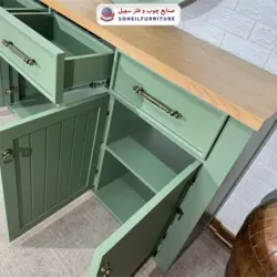 آینه کنسول مدرن چوب و MDF مدل 144 سهیل (روکش طبیعی چوب بلوط) - صنایع چوب و فلز سهیل