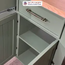 آینه کنسول مدرن چوب و MDF مدل 144 سهیل (روکش طبیعی چوب بلوط) - صنایع چوب و فلز سهیل