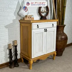 جاکفشی نئو کلاسیک چوب و MDF مدل 139 سهیل (روکش طبیعی چوب بلوط) - صنایع چوب و فلز سهیل