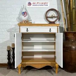 جاکفشی نئو کلاسیک چوب و MDF مدل 139 سهیل (روکش طبیعی چوب بلوط) - صنایع چوب و فلز سهیل
