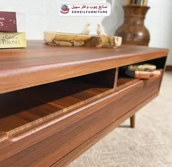 میز جلومبلی چوبی مربع کشو دار مدل 124 سهیل