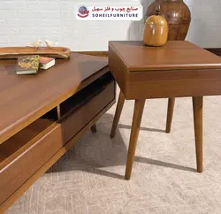 میز جلومبلی چوبی مربع کشو دار مدل 124 سهیل