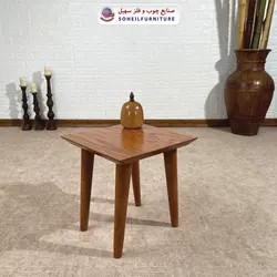 میز عسلی(بغل مبل) چوبی کلاسیک مدل 135 سهیل (روکش طبیعی چوب بلوط)