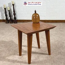 میز عسلی(بغل مبل) چوبی کلاسیک مدل 135 سهیل (روکش طبیعی چوب بلوط)